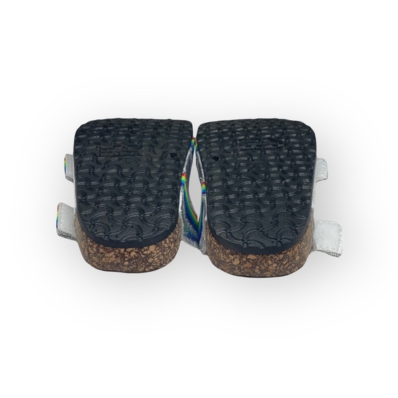 new Olivia Miller ❤︎ Pride Rainbow Birki Cork Footbed Sandal ❤︎ Iridescent ❤︎ 13 - Picture 13 of 16